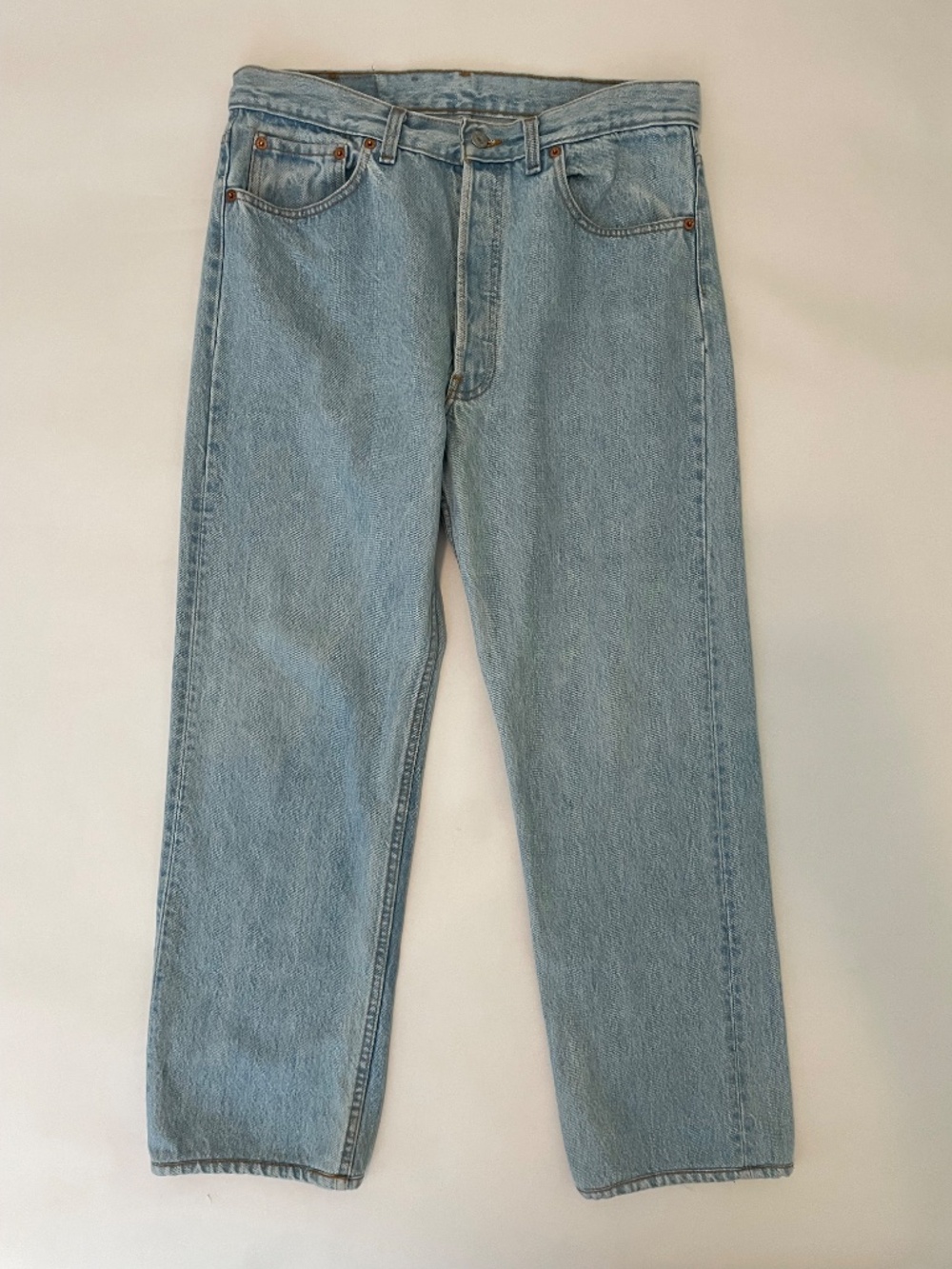 Vintage 90's Levi's 501 Blue Jeans, 34 x 34 Straight Leg Denim WPL 423 USA Made